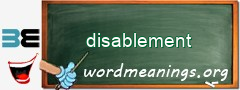 WordMeaning blackboard for disablement